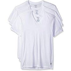 Ralph Lauren 2018男時尚馬球白色短袖V領內衣3件組(預購)