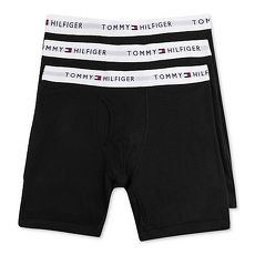 【Tommy Hilfiger】2018男時尚黑色四角修飾內著3件組★預購