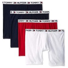 【Tommy Hilfiger】2018男時尚黑紅白色混搭四角修飾內著4件組★預購
