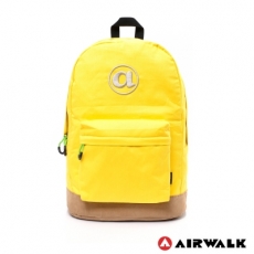 AIRWALK - 頑色糖果系列純色筆電後背包 - 黃色