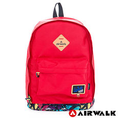 AIRWALK - 小豬後背包 彩漆世界 防潑水輕量尼龍後背包 - 繽紛紅