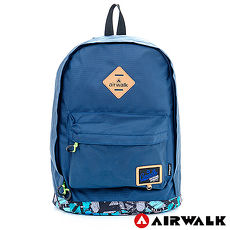 AIRWALK - 小豬後背包 彩漆世界 防潑水輕量尼龍後背包 - 塗鴨藍