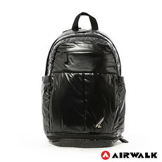 AIRWALK - 太空星光 漆亮皮潮流個性後背包(小) - 端子黑