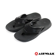 AIRWALK(男) - 發光體 性能強調彈力舒適夏日人字拖鞋 - 發亮黑