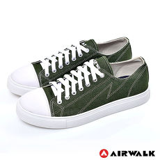 AIRWALK(男) - 復古圓頭低筒基本款帆布鞋 - 時髦綠