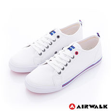 AIRWALK(女) - U.S.A.夏日彩漾綁帶帆布鞋 - 美國白6.5