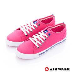 AIRWALK(女) - U.S.A.夏日彩漾綁帶帆布鞋 - 桃紅
