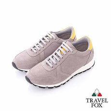 Travel Fox (男) - 溫度 反毛皮都會慢跑運動鞋- 淺灰43