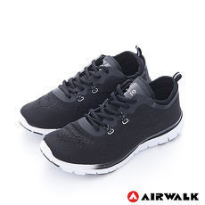 AIRWALK(女) - SOCKIN 雙層襪感心機輕量慢跑鞋 - 膚感黑