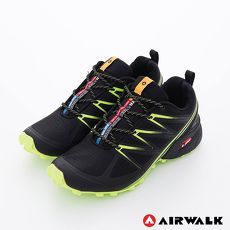 AIRWALK(男) - 雷電之光 撞色越野戶外運動鞋 - 綠閃黑