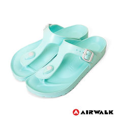 AIRWALK(女) -AB拖 EVA中性T字羅馬夾腳拖鞋-薄荷綠