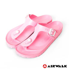 AIRWALK(女) -AB拖 EVA中性T字羅馬夾腳拖鞋-雪紡粉