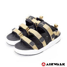 AIRWALK-魔鬼氈增高二穿式涼鞋-金色10