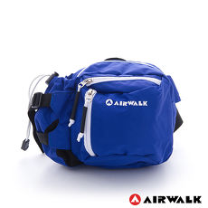AIRWALK -海豚系 多口袋撞色隨身霹靂腰包-深藍白
