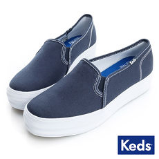 KEDS - TRIPLE DECKER 經典厚底帆布鞋-深藍7