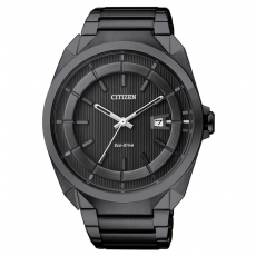 《CITIZEN》Eco-Drive 騎士風範率性時尚腕錶-IP黑 (AW1015-53E)