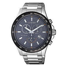 【CITIZEN 星辰】Chronograph 亞洲限定率性沉穩計時腕錶-藍X銀(AT2424-82H)