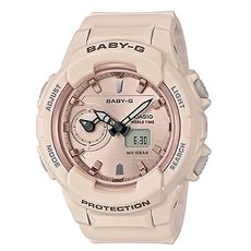 【CASIO 卡西歐】BABY-優雅柔感米白色系女運動錶BGA-230SA-4A