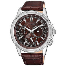 【CITIZEN 星辰】動能三眼質感帥氣商務腕錶(咖啡皮革錶帶/44mm) BU2020-29X