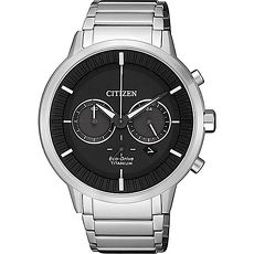 【CITIZEN 星辰】光動能極鈦簡約計時手錶CA4400-88E-黑/41mm
