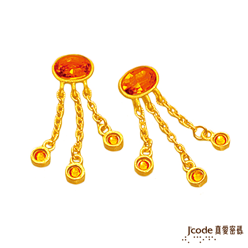 【預購】【J’code真愛密碼】 富貴牡丹純金耳環 約0.7錢(特賣)