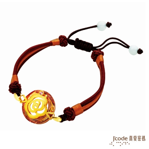 【J’code真愛密碼】 經典茶花 純金中國繩手鍊