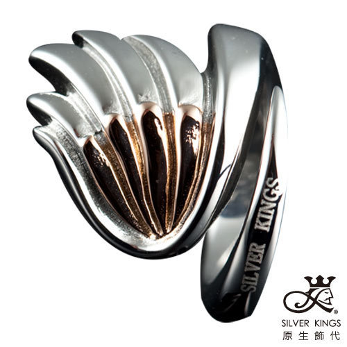 原生飾代SilverKings 逆風時刻 316L白鋼戒指(金)國際戒圍#14