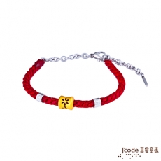 J’code真愛密碼 煙花黃金/純銀編織手鍊-紅