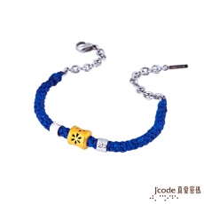 J’code真愛密碼 煙花黃金/純銀編織手鍊-藍
