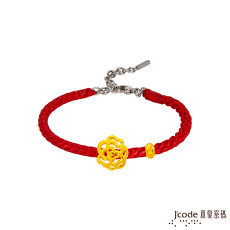 J’code真愛密碼 美麗綻放黃金/蠟繩編織手鍊