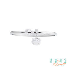 甜蜜約定 HelloKitty 晶彩kitty純銀/白鋼串珠手環