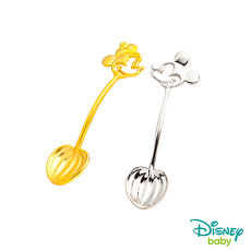 Disney迪士尼系列金飾 黃金/純銀湯匙木盒套組B-米奇+美妮款