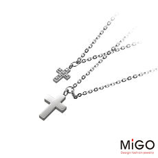 MiGO 溫柔的愛施華洛世奇美鑽/白鋼項鍊