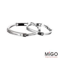 MiGO Going施華洛世奇美鑽/白鋼成對手環