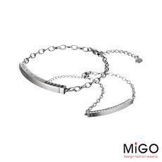 MiGO 心動施華洛世奇美鑽/天然寶石/白鋼成對手環