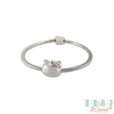 甜蜜約定 HelloKitty 喜歡妳KITTY純銀/白鋼手鍊