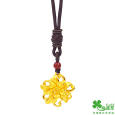 幸運草 亮麗人生黃金/中國繩項鍊(預購)