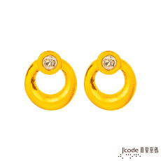 【預購】J’code真愛密碼 簡約黃金/水晶耳環