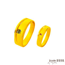 【預購】J’code真愛密碼 流星戀人黃金成對戒指