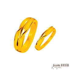 【預購】J’code真愛密碼 愛慕黃金成對戒指