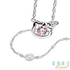 甜蜜約定 HelloKitty 幸運小物純銀項鍊+陪伴純銀手鍊