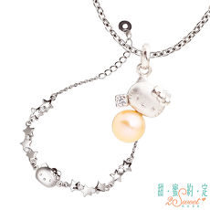 甜蜜約定 HelloKitty 深情純銀墜子 送項鍊+愛作夢純銀手鍊