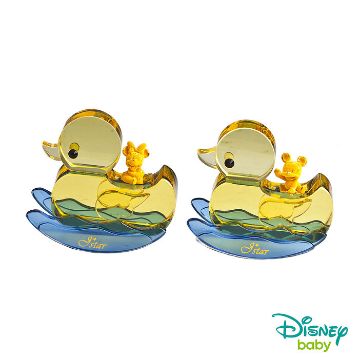 【預購】Disney迪士尼系列金飾 小鴨水晶擺件-黃金米奇+黃金美妮款