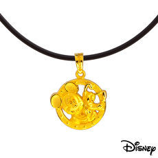 【預購】Disney迪士尼系列金飾 黃金墜子-最佳拍檔款 送項鍊