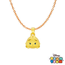 【預購】Disney迪士尼TSUM TSUM系列金飾 黃金墜子-愛麗絲款 送項鍊