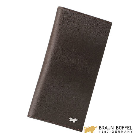 【BRAUN BUFFEL】提貝里烏斯系列17卡零錢長夾 -棕色 BF166-C301-SL
