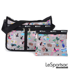LeSportsac - Standard雙口袋A4大書包-附化妝包 (毛孩愛搗蛋)