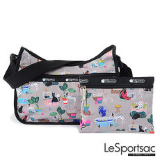 LeSportsac - Standard側背水餃包/流浪包-附化妝包 (毛孩愛搗蛋)