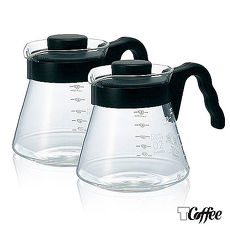 【TCoffee】HARIO-V60好握02耐熱黑色咖啡壺 超值2入組-活動