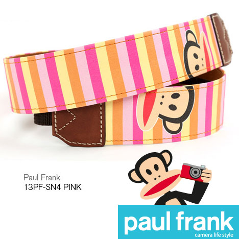 Paul Frank 大嘴猴 DSLR 單眼相機背帶系列-彩色條紋-粉紅/PF13PF-SN4-P
